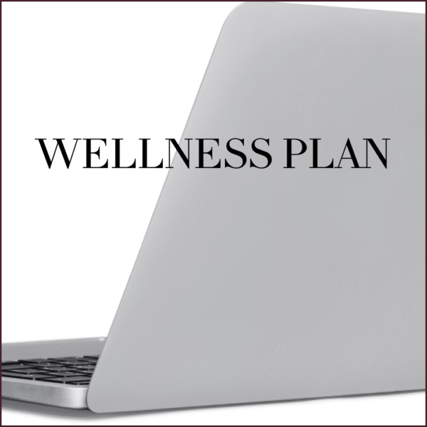 Menstrual wellness plan review session on a laptop screen